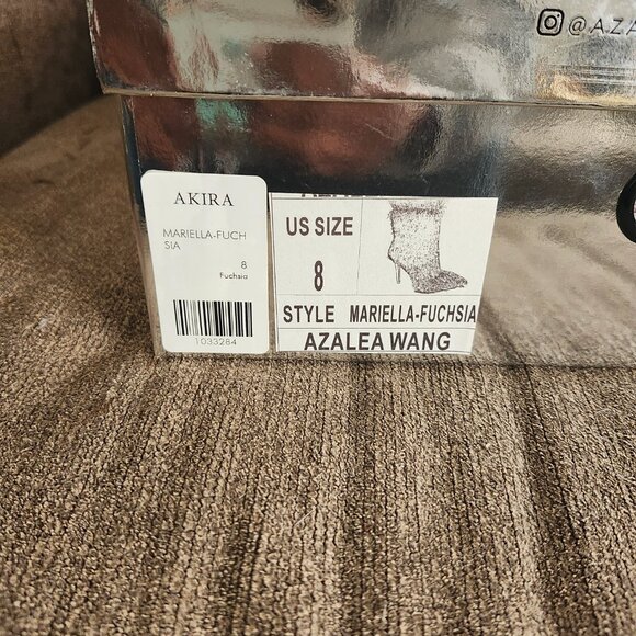 Azalea Wang / Akira Fuchsia Hairy Stiletto Bootie - Picture 6 of 7